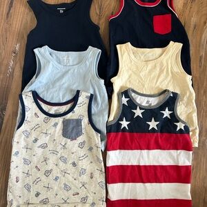 Kids Sleeveless Tank Top Set - Stars & Stripes and Solid Colors
